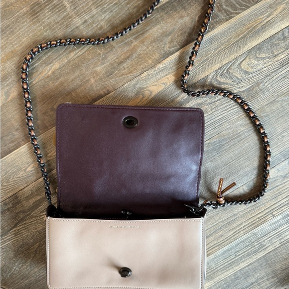 Coach Floral Shoulder Bag - Cream and Tan Coach 1941 Dinky Tea Rose bag NWT - Picture 13 of 16